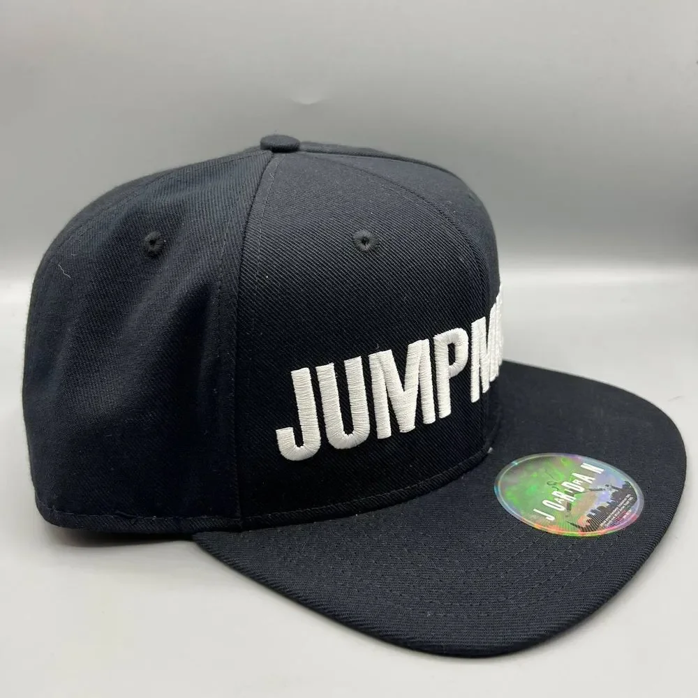 Air Jordan Hat Men Black Embroidered‎ Jumpman Script Snap Back Cap